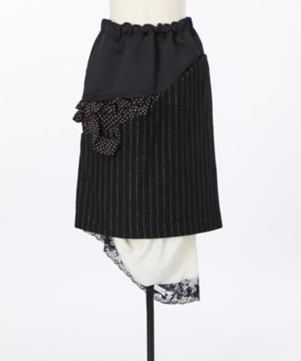 ＜ファセッタズム/FACETASM＞ PYJAMA SKIRT(CHG-SK-W07) BLACK 【三越・伊勢丹/公式】