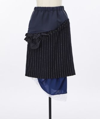 ＜ファセッタズム/FACETASM＞ PYJAMA SKIRT(CHG-SK-W07) NAVY 【三越・伊勢丹/公式】
