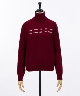 ＜ファセッタズム/FACETASM＞ MESSAGE HIGH NECK SWEATER(CHG-KN-U03) RED 【三越・伊勢丹/公式】