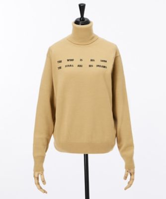＜ファセッタズム/FACETASM＞ MESSAGE HIGH NECK SWEATER(CHG-KN-U03) BEIGE 【三越・伊勢丹/公式】