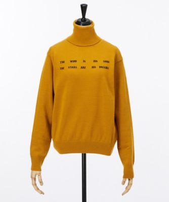 ＜ファセッタズム/FACETASM＞ MESSAGE HIGH NECK SWEATER(CHG-KN-U03) YELLOW 【三越・伊勢丹/公式】