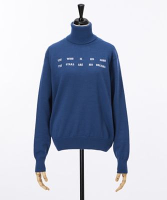 ＜ファセッタズム/FACETASM＞ MESSAGE HIGH NECK SWEATER(CHG-KN-U03) BLUE 【三越・伊勢丹/公式】