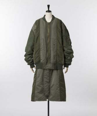 ＜ファセッタズム/FACETASM＞ LONG BUG MA-1(IS-CO-U04) KHAKI 【三越・伊勢丹/公式】