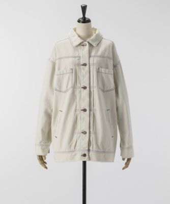 ＜CHRISTIAN DADA/クリスチャン ダダ＞ Signature Bleached Denim Jacket(CDW-17W-0112) WHT 【三越・伊勢丹/公式】