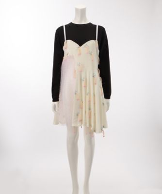 【SALE（伊勢丹）】＜MIKIOSAKABExjenny fax＞ コラボ黒・長袖ワンピース(ISD01-BK) パステル 【三越・伊勢丹/公式】