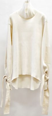 ＜POSTELEGANT＞ COTTON WOVEN RIB HIGHNECK TOP(No.0013(TP17A0004)) ホワイト 【三越・伊勢丹/公式】
