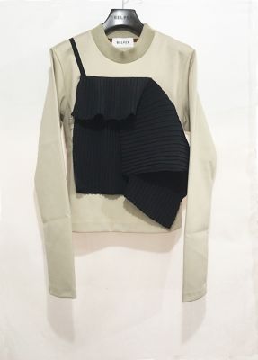 ＜BELPER＞ WITH SHRINK TOP(7201117) ベージュ/ブラック 【三越・伊勢丹/公式】
