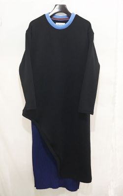 ＜BELPER＞ JERSEY DRESS WITH SHRINK(7201317) ブラック 【三越・伊勢丹/公式】