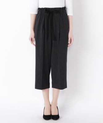 【SALE（三越）】＜ワンフォーイレブン/1411＞ ステファニーストライプパンツ(505-W4001) チャコール 【三越・伊勢丹/公式】