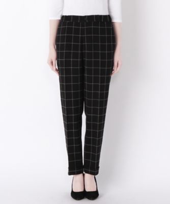 【SALE（三越）】＜ワンフォーイレブン/1411＞ ダブルクロップトパンツ(505-W4006) ブラック 【三越・伊勢丹/公式】