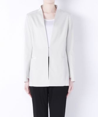 【SALE（三越）】＜ワンフォーイレブン/1411＞ ノーカラージャケット(506-S7001) グレー 【三越・伊勢丹/公式】