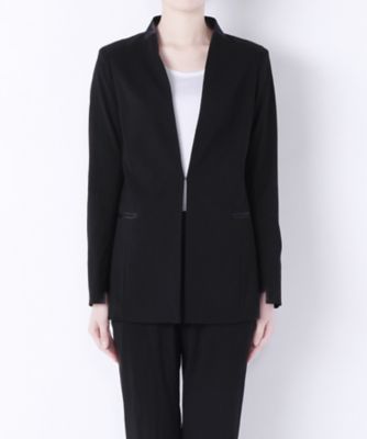 【SALE（三越）】＜ワンフォーイレブン/1411＞ ノーカラージャケット(506-S7001) ブラック 【三越・伊勢丹/公式】