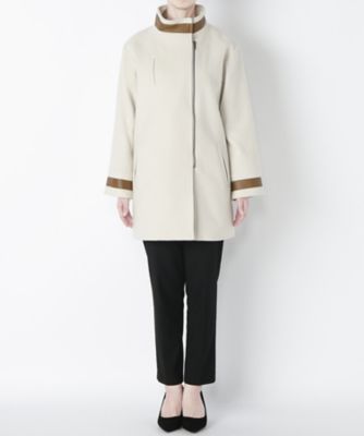 【SALE（三越）】＜ワンフォーイレブン/1411＞ ブルゾンコート(506-W8002) アイボリー 【三越・伊勢丹/公式】