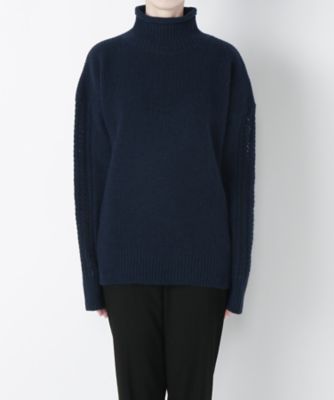 【SALE（三越）】＜ワンフォーイレブン/1411＞ 袖レーシー編みプルオーバー(506-W2006) ブルー 【三越・伊勢丹/公式】