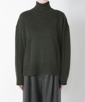 【SALE（三越）】＜ワンフォーイレブン/1411＞ タートルネックプルオーバー(506-W4007) Ｄグリーン 【三越・伊勢丹/公式】