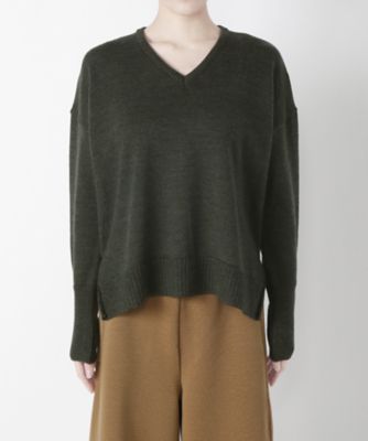 【SALE（三越）】＜ワンフォーイレブン/1411＞ Vネックプルオーバー(506-W2008) Ｄグリーン 【三越・伊勢丹/公式】