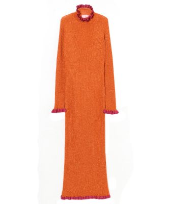 ＜キャンディストリッパー/Candy Stripper＞ LAME KNIT ONE-PIECE(C1170704) オレンジxピンク 【三越・伊勢丹/公式】