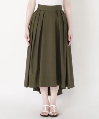 ＜MADISON BLUE＞ TUCK SKIRT MB171-6715 カーキ 【三越・伊勢丹/公式】