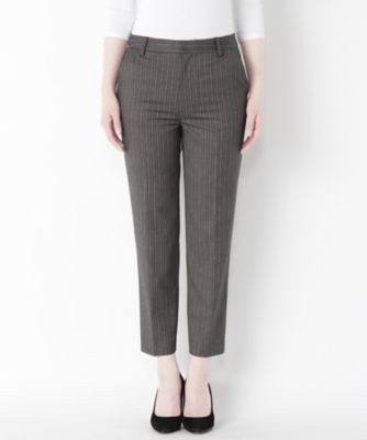 【SALE（三越）】＜マルシェアンジェリーク/MARCHE ANGELIQUE＞ ストライプ9分丈パンツ(16MSS-PT055) チャコール 【三越・伊勢丹/公式】
