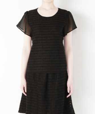 【SALE（三越）】＜マルシェアンジェリーク/MARCHE ANGELIQUE＞ セットアップレースブラウス(16MSS-BL059) クロ 【三越・伊勢丹/公式】