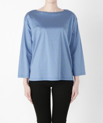 【SALE（三越）】＜マルシェアンジェリーク/MARCHE ANGELIQUE＞ ボーダー長袖カット アンド ソーン 17MSS-T015B サックス 【三越・伊勢丹/公式】