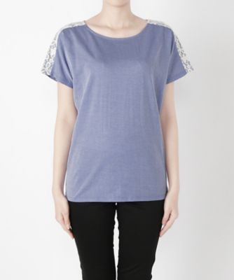 【SALE（三越）】＜マルシェアンジェリーク/MARCHE ANGELIQUE＞ ドルマン袖カット アンド ソーン 17SS-T007A ブルー 【三越・伊勢丹/公式】
