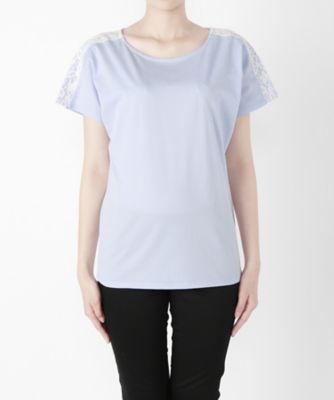 【SALE（三越）】＜マルシェアンジェリーク/MARCHE ANGELIQUE＞ ドルマン袖カット アンド ソーン 17SS-T007A サックス 【三越・伊勢丹/公式】
