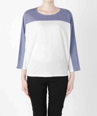 【SALE（三越）】＜マルシェアンジェリーク/MARCHE ANGELIQUE＞ カット アンド ソーン 17MSS-T005C ブルー/オフ 【三越・伊勢丹/公式】