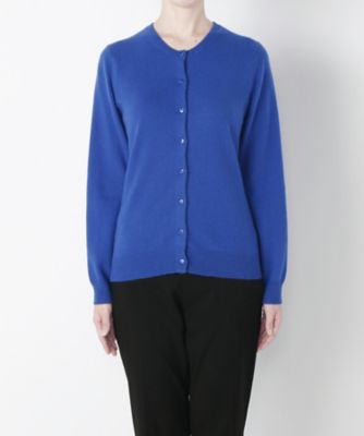 【SALE（三越）】＜マルシェアンジェリーク/MARCHE ANGELIQUE＞ カシミヤ丸首カーディガン 16FW-RCD ブルー 【三越・伊勢丹/公式】