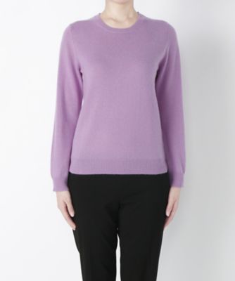 【SALE（伊勢丹）】＜マルシェアンジェリーク/MARCHE ANGELIQUE＞ 大きいサイズ カシミヤ丸首セーター(16FWRPOL)(クローバー) ラベンダー 【三越・伊勢丹/公式】