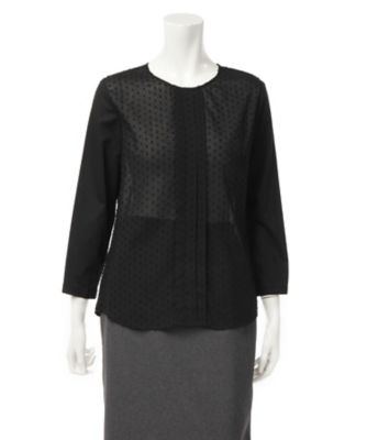 【SALE（伊勢丹）】＜マルシェアンジェリーク/MARCHE ANGELIQUE＞ 大きいサイズ 前タックブラウス(15MAW-BL004)(トールサイズ) クロ(20) 【三越・伊勢丹/公式】