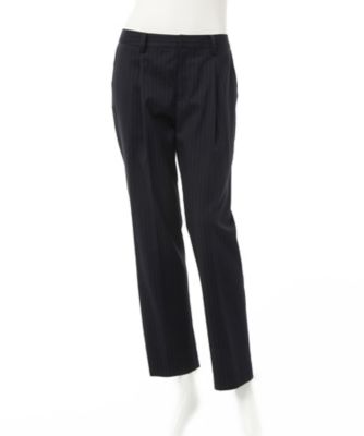 【SALE（伊勢丹）】＜マルシェアンジェリーク/MARCHE ANGELIQUE＞ 大きいサイズ ストライプタックパンツ(15MAW-PT040)(トールサイズ) ネイビー(2) 【三越・伊勢丹/公式】