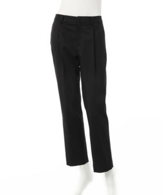 【SALE（伊勢丹）】＜マルシェアンジェリーク/MARCHE ANGELIQUE＞ 大きいサイズ ストライプタックパンツ(15MAW-PT040)(トールサイズ) クロ(3) 【三越・伊勢丹/公式】