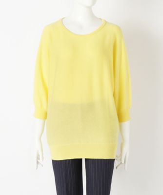 【SALE（三越）】＜マルシェアンジェリーク/MARCHE ANGELIQUE＞ 大きいサイズ ドルマンプルオーバー(16MSS-NT045)(クローバー/グレース) イエロー 【三越・伊勢丹/公式】