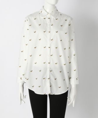 【SALE（伊勢丹）】＜H・PORT＞ 大きいサイズ &starf;バナナ柄ブラウス(7700)(クローバー) オフ(01) 【三越・伊勢丹/公式】