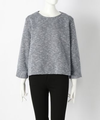 【SALE（伊勢丹）】＜H・PORT＞ 大きいサイズ &starf;ショート丈袖口切替ニット(7007)(クローバー) ブルー(70) 【三越・伊勢丹/公式】