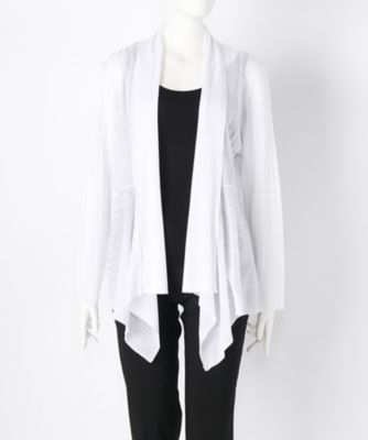【SALE（伊勢丹）】＜ローブリッヂ＞ 大きいサイズ &starf;イタリア糸使用 羽織ニット(SW-7003A)(クローバー) オフ(01) 【三越・伊勢丹/公式】