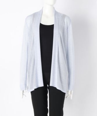 【SALE（伊勢丹）】＜ローブリッヂ＞ 大きいサイズ &starf;イタリア糸使用 羽織ニット(SW-7003C)(クローバー) サックス(73) 【三越・伊勢丹/公式】