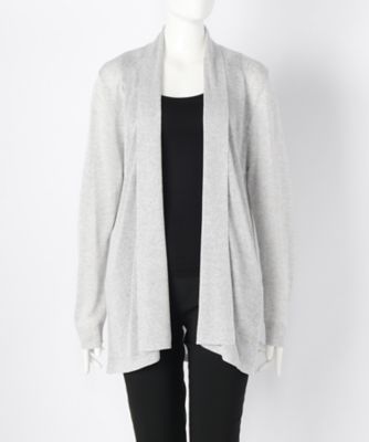 【SALE（伊勢丹）】＜ローブリッヂ＞ 大きいサイズ &starf;イタリア糸使用 羽織ニット(SW-7003C)(クローバー) Sグレー(04) 【三越・伊勢丹/公式】