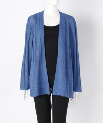 【SALE（伊勢丹）】＜ローブリッヂ＞ 大きいサイズ &starf;抄繊糸 羽織ニット(SE-7007A)(クローバー) ブルー(70) 【三越・伊勢丹/公式】