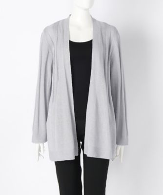 【SALE（伊勢丹）】＜ローブリッヂ＞ 大きいサイズ &starf;抄繊糸 羽織ニット(SE-7007A)(クローバー) グレー(04) 【三越・伊勢丹/公式】