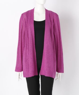 【SALE（伊勢丹）】＜ローブリッヂ＞ 大きいサイズ &starf;抄繊糸 羽織ニット(SE-7007A)(クローバー) ピンク(12) 【三越・伊勢丹/公式】