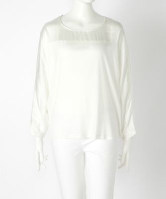 【SALE（伊勢丹）】＜マルシェアンジェリーク/MARCHE ANGELIQUE＞ 大きいサイズ カット アンド ソーン(17MSS-T005D)(クローバー) オフ／シロ 【三越・伊勢丹/公式】