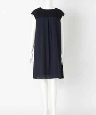 【SALE（伊勢丹）】＜マルシェアンジェリーク/MARCHE ANGELIQUE＞ 大きいサイズ ワンピース(17MSS-OP103)(クローバー) ネイビー 【三越・伊勢丹/公式】