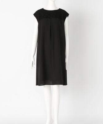 【SALE（伊勢丹）】＜マルシェアンジェリーク/MARCHE ANGELIQUE＞ 大きいサイズ ワンピース(17MSS-OP103)(クローバー) ブラック 【三越・伊勢丹/公式】