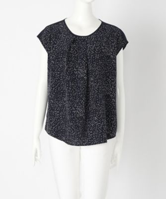 【SALE（伊勢丹）】＜マルシェアンジェリーク/MARCHE ANGELIQUE＞ 大きいサイズ ランダムドットプルオーバー(17MSS-BL105)(クローバー) ネイビー 【三越・伊勢丹/公式】