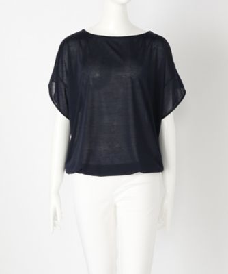 【SALE（伊勢丹）】＜マルシェアンジェリーク/MARCHE ANGELIQUE＞ 大きいサイズ カット アンド ソーン(17MSS-T011A)(クローバー) ネイビー 【三越・伊勢丹/公式】