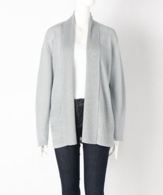 【SALE（伊勢丹）】＜ローブリッヂ＞ 大きいサイズ &starf;フレンチリネン麻100%羽織りニット(SW-7005C)(クローバー) グレー(04) 【三越・伊勢丹/公式】