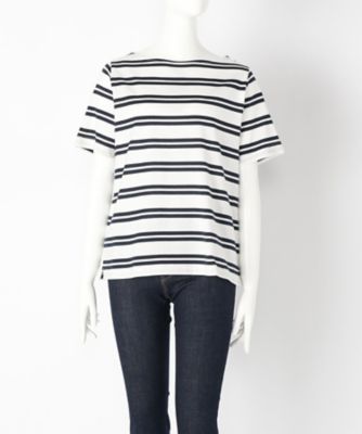 【SALE（伊勢丹）】＜ローブリッヂ＞ 大きいサイズ &starf;ボーダー柄Tシャツ(7457001)(クローバー) オフホワイトxネイビー(0175) 【三越・伊勢丹/公式】
