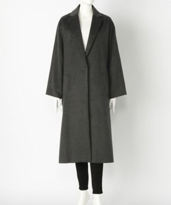 【SALE（伊勢丹）】＜Human 2nd Occasion＞ 大きいサイズ &starf;ロングチェスターコート(64-1466)(クローバー) チャコール(04) 【三越・伊勢丹/公式】